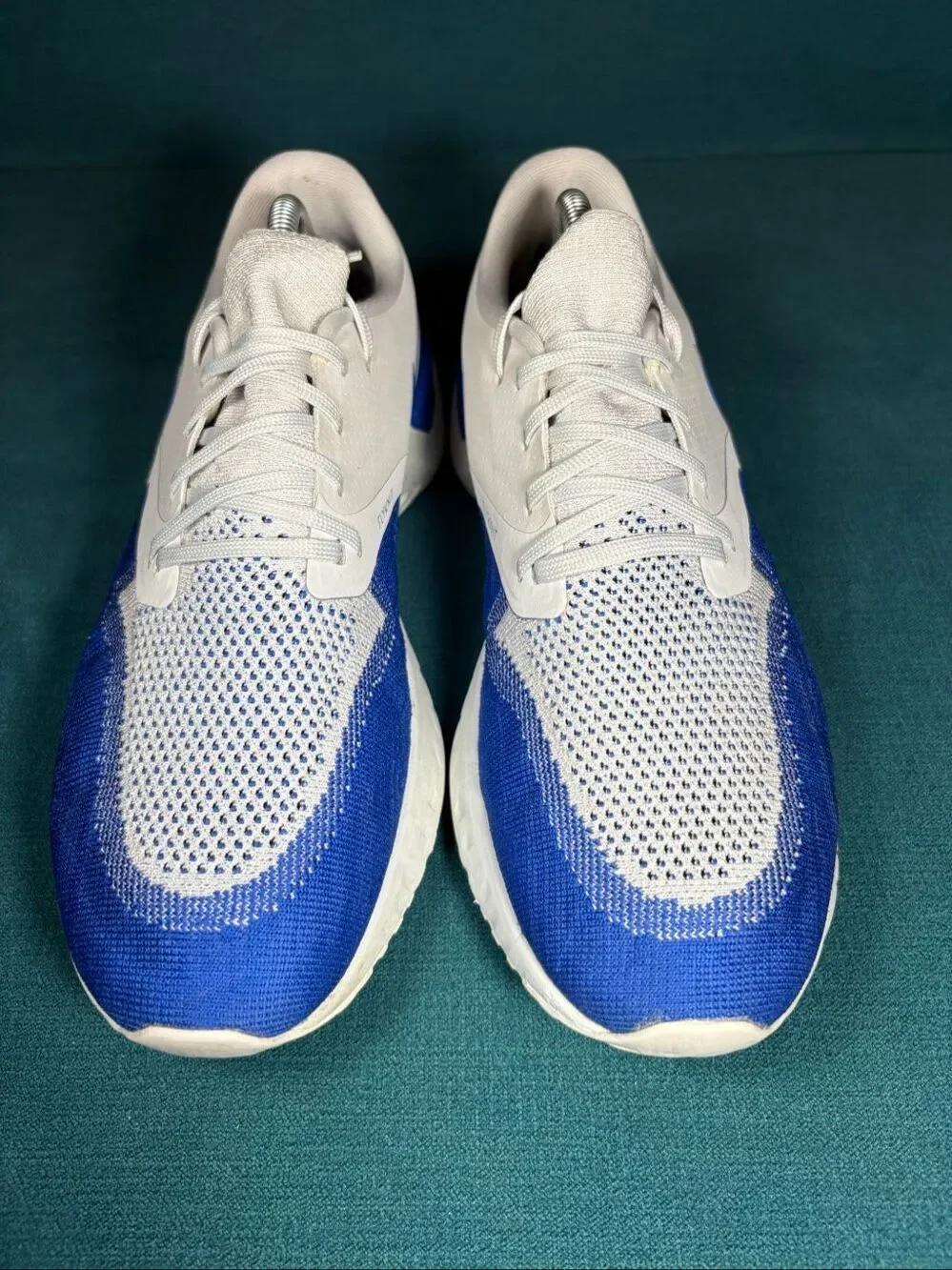 Nike Epic React Flyknit 1 Mens Size 11 Running Shoes White Racer Blue AH1015-004